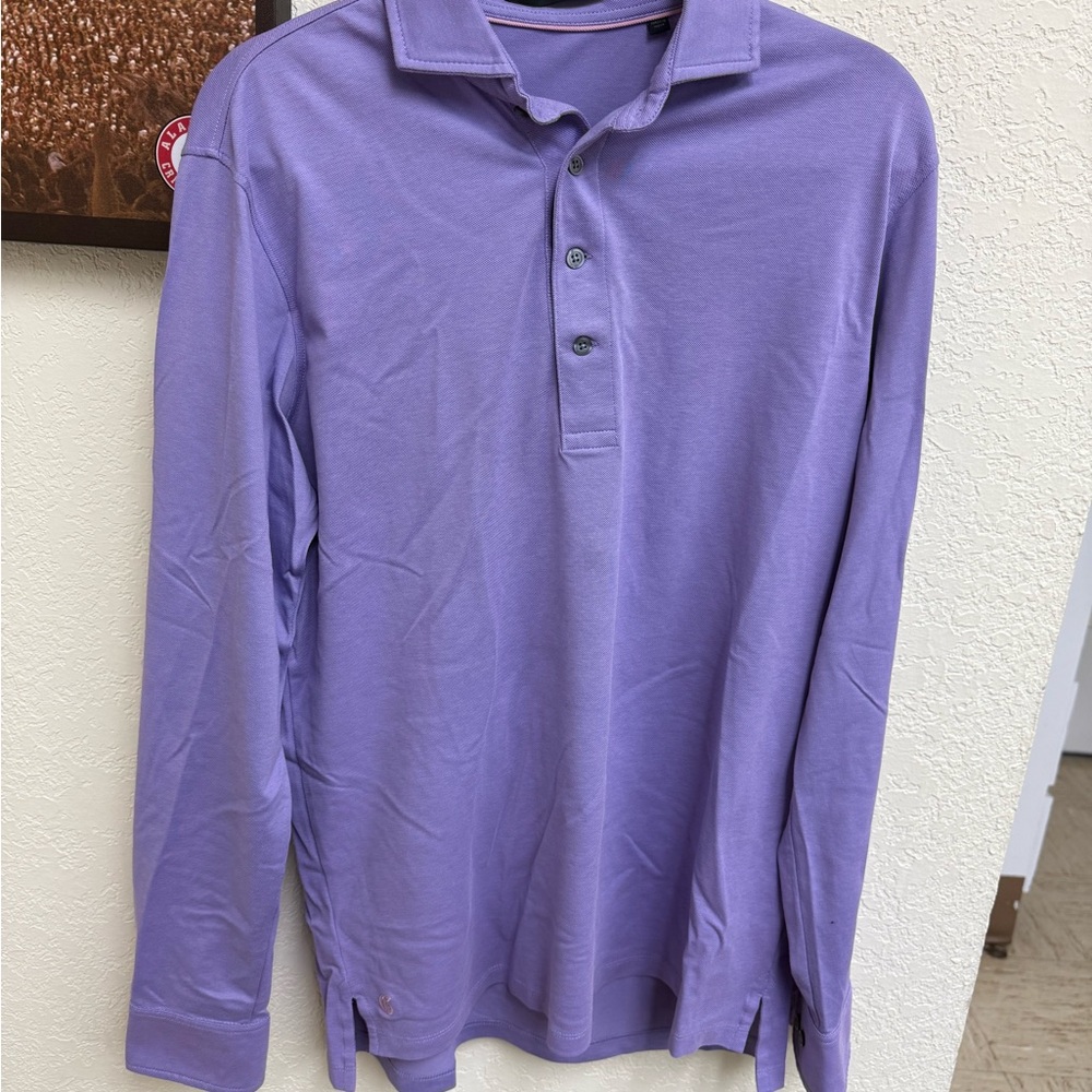 Greyson Lavender Long Sleeve Polo